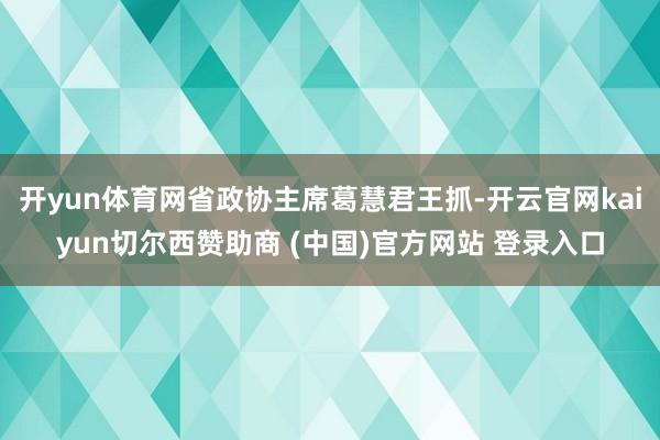 开yun体育网省政协主席葛慧君王抓-开云官网kaiyun切尔西赞助商 (中国)官方网站 登录入口