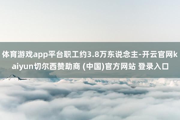体育游戏app平台职工约3.8万东说念主-开云官网kaiyun切尔西赞助商 (中国)官方网站 登录入口