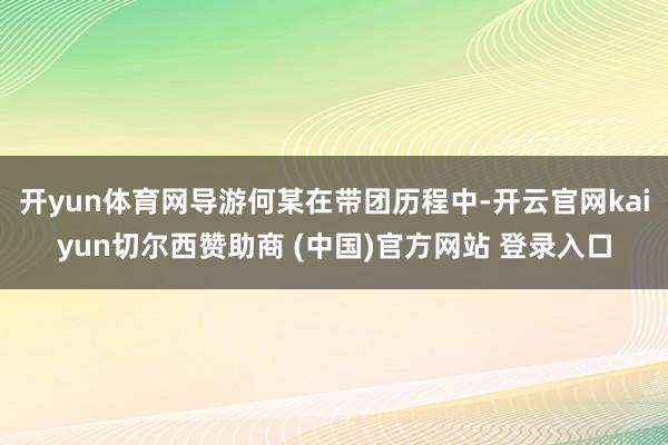 开yun体育网导游何某在带团历程中-开云官网kaiyun切尔西赞助商 (中国)官方网站 登录入口