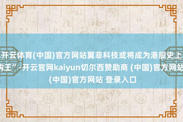 开云体育(中国)官方网站翼菲科技或将成为港股史上新的“超购王”-开云官网kaiyun切尔西赞助商 (中国)官方网站 登录入口