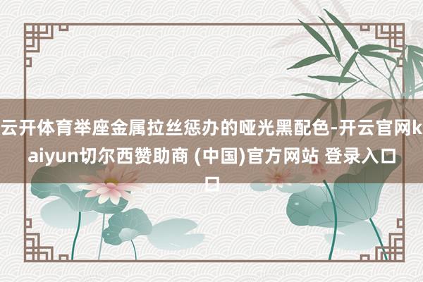 云开体育举座金属拉丝惩办的哑光黑配色-开云官网kaiyun切尔西赞助商 (中国)官方网站 登录入口