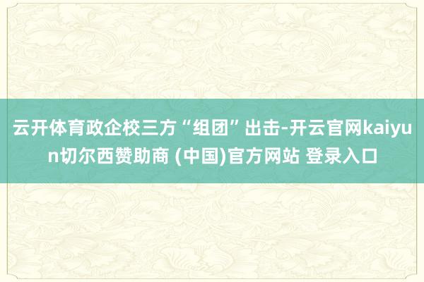 云开体育政企校三方“组团”出击-开云官网kaiyun切尔西赞助商 (中国)官方网站 登录入口